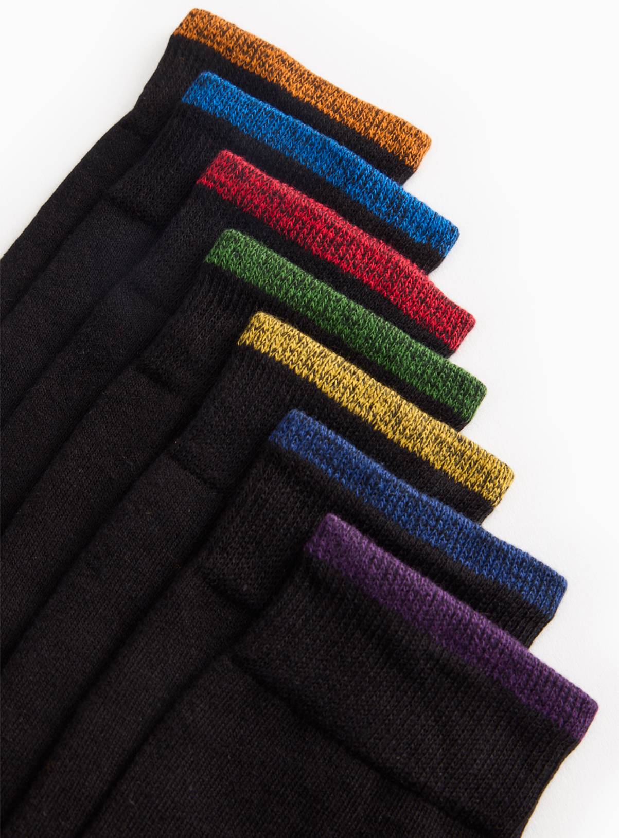 Black Colour Accent Stay Fresh Ankle Socks 6-8.5 - Image 2